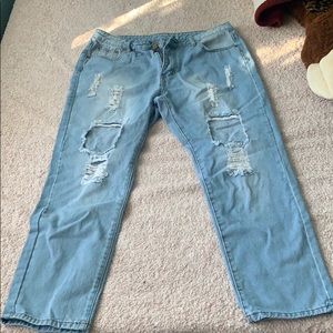 She in Ripped Jeans
